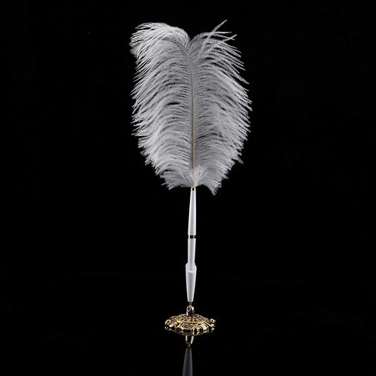 Feather Pen with Stand